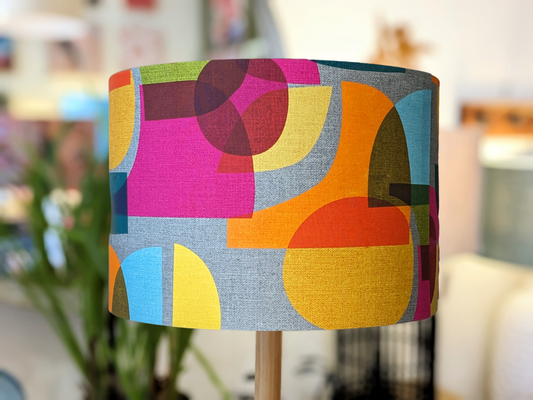 Handmade MCM Midcentury Modern lampshade by Emotive Collection, featuring a unique design by Australian artist Cecilia Mok. Premium craftsmanship for your lighting needs, crafted in Australia.