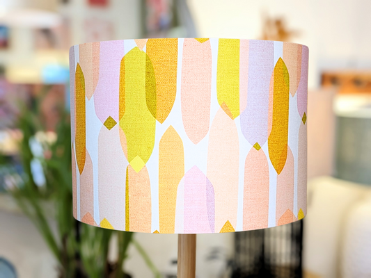 Handmade Mid Century Droplets Ivory lampshade by Emotive Collection, featuring a stylish design by Australian artist Cecilia Mok. Crafted with care in Australia.