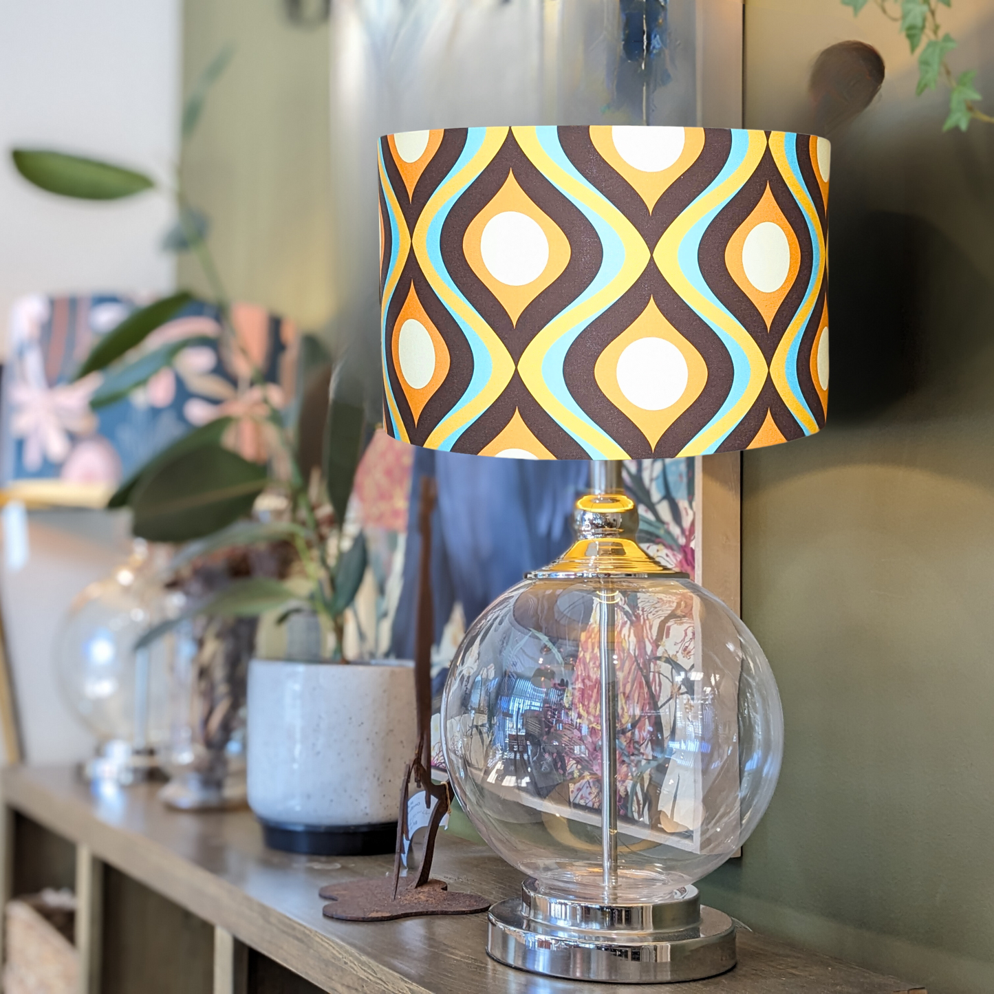 Bold Retro Ogee design lampshade by Emotive Collection, featuring eye-catching geometric patterns. Handcrafted with precision in Australia to elevate your home décor.