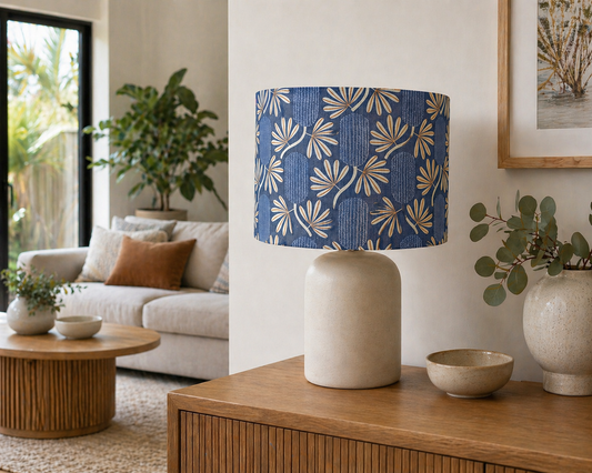 Banksia Garden Blue Lampshade