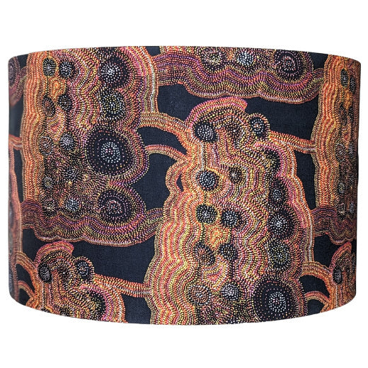 Mina Mina- Jeanie Napangardi Lewis Black Lampshade