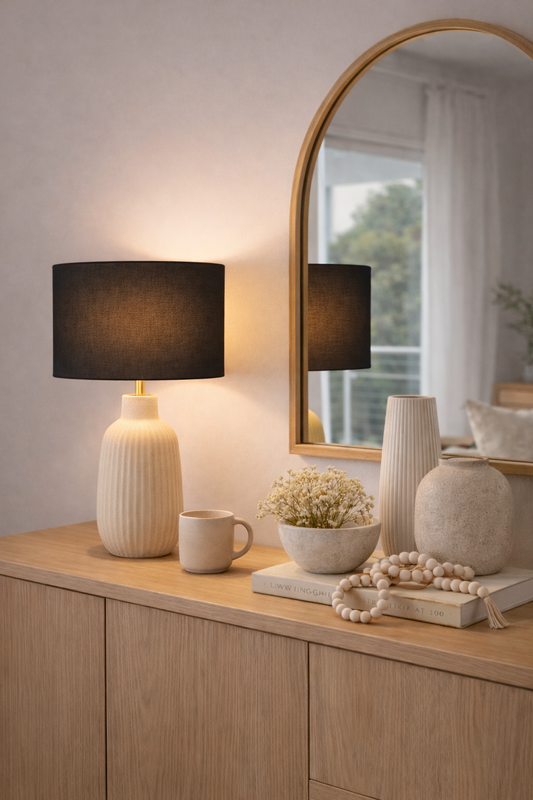 Black Premium Linen Lampshade