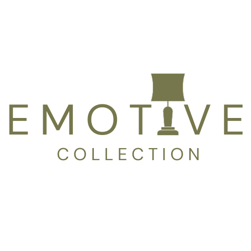 Logo for Emotive Collection with the letter I in EMOTIVE replaced by a green lamp silhouette. The text is rendered in a modern, clean font.