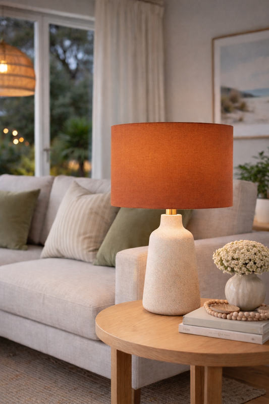 Orange Premium Linen Lampshade