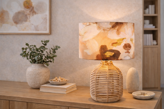 Peach Abstract Lampshade