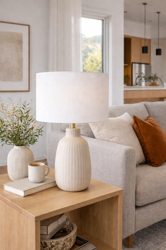 White Premium Linen Lampshade