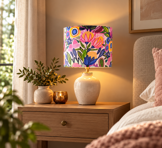 Bright Native Abstract Drum Lampshade