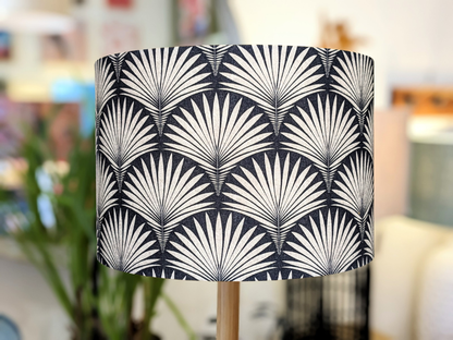 Art Deco Fan  Velvet Lampshade