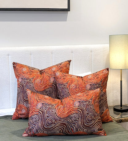 Mina Mina Aboriginal Art Cushion Cover
