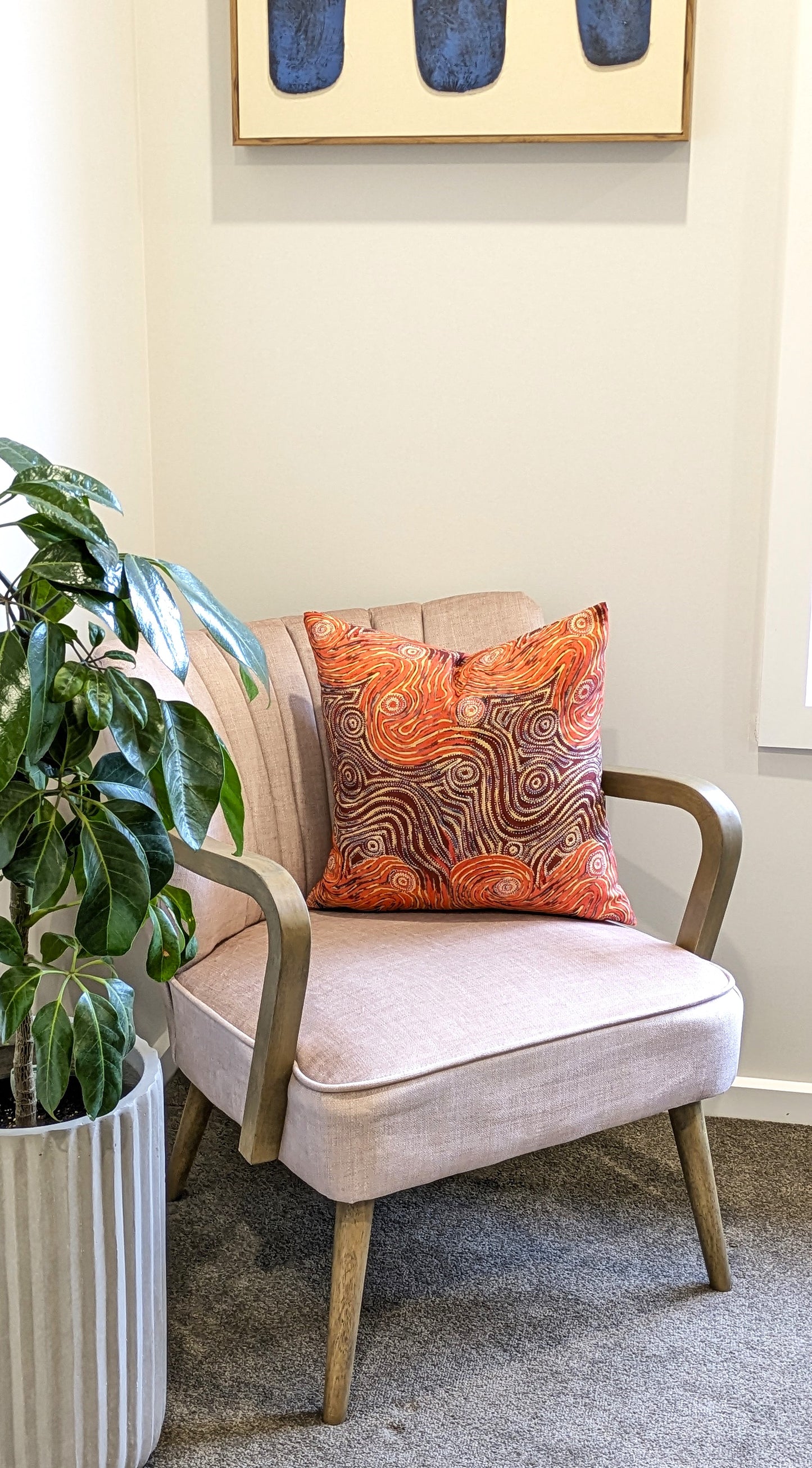 Mina Mina Aboriginal Art Cushion Cover