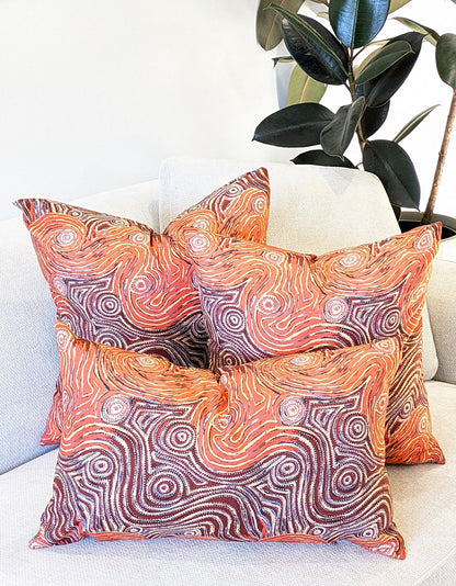 Mina Mina Aboriginal Art Cushion Cover