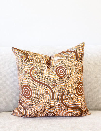 Goanna Dreaming Aboriginal Art Cushion Cover