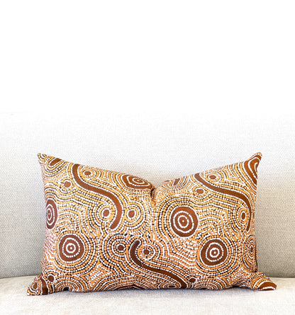 Goanna Dreaming Aboriginal Art Cushion Cover