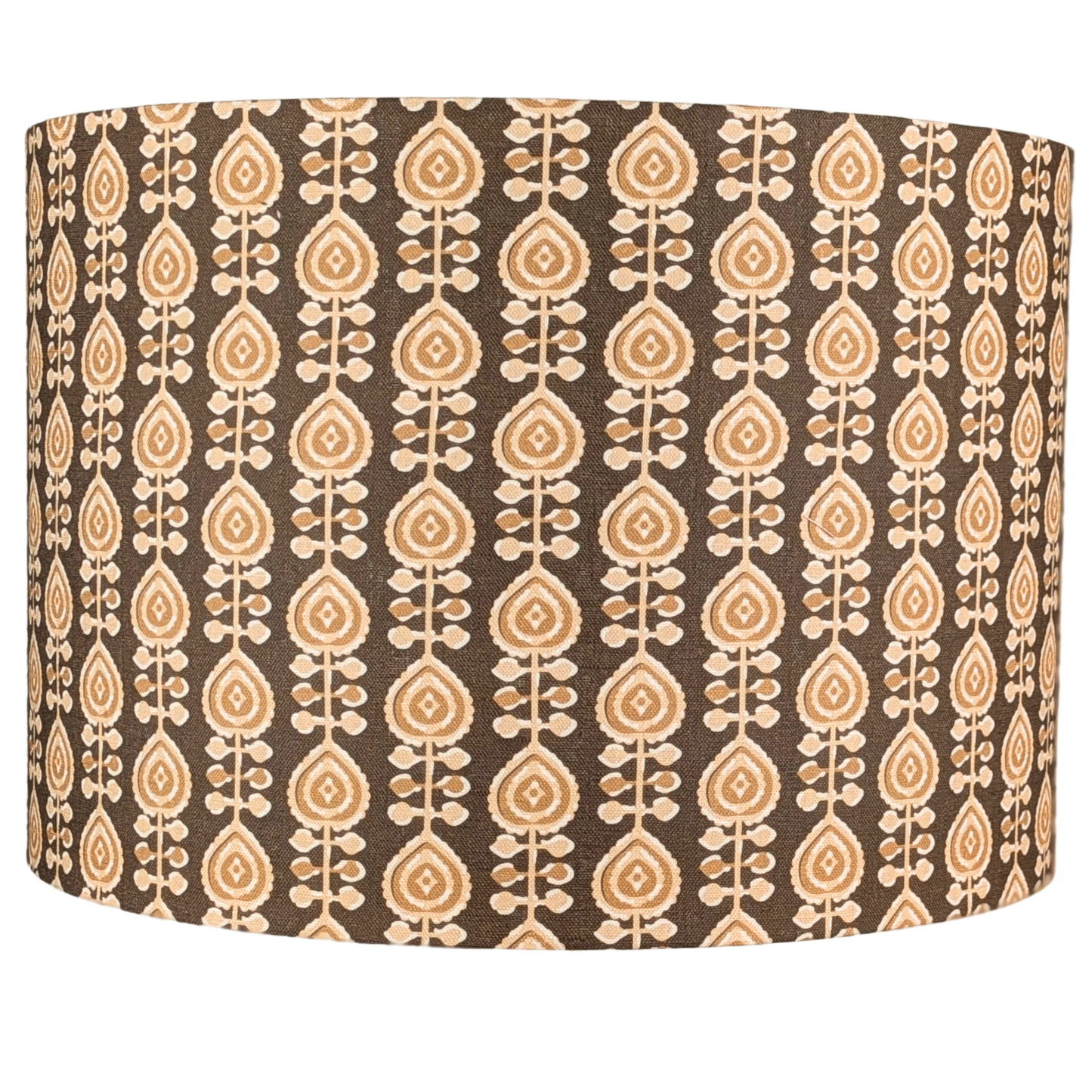 The Tara Indian Block Print Lampshade by 100% Premium Linen features handcrafted artistry, offering a beautiful pattern that brings artisanal charm to your space.