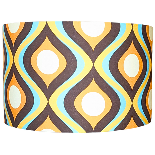 Emotive Collection’s handmade Retro Ogee lampshade, with striking geometric patterns and modern appeal. Expertly crafted in Australia for a stylish addition to any room.