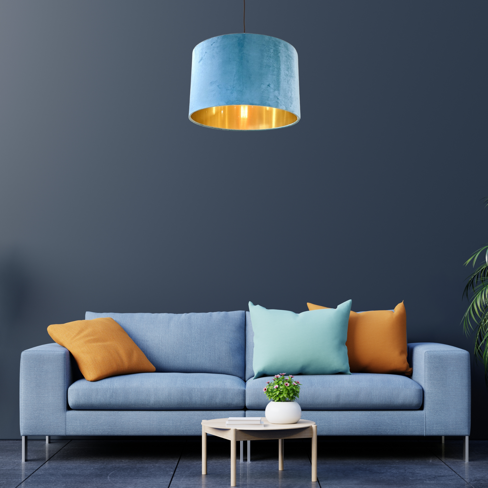 Velvet ceiling hot sale lampshade