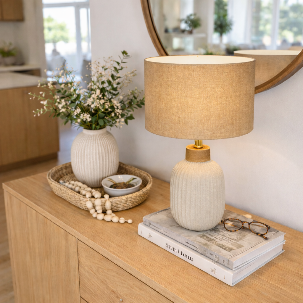 Biscuit Premium Linen Lampshade 30cm diameter x 20cm height