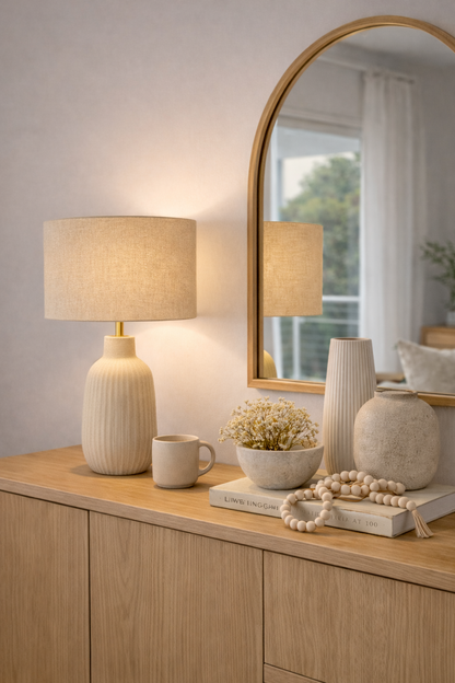 Biscuit Premium Linen Lampshade 30cm diameter x 20cm height