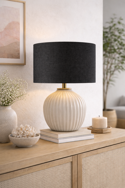 Black Premium Linen Lampshade