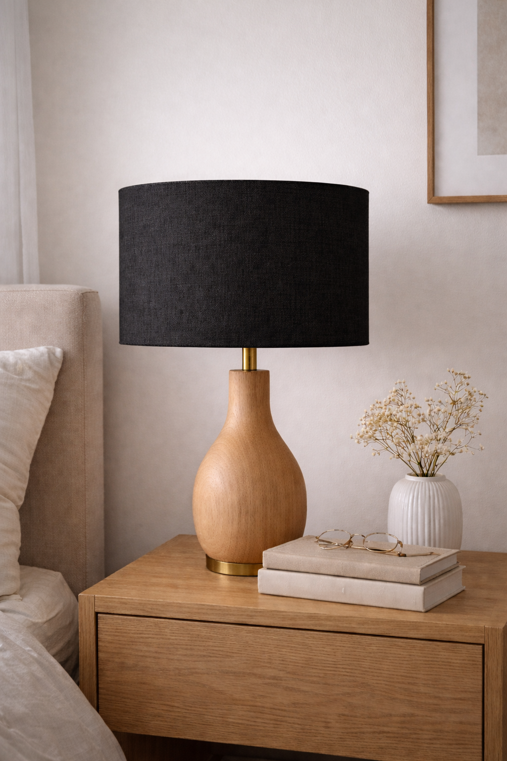Black Premium Linen Lampshade