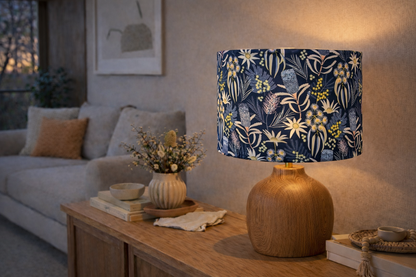 Blue Native Floral Lampshade