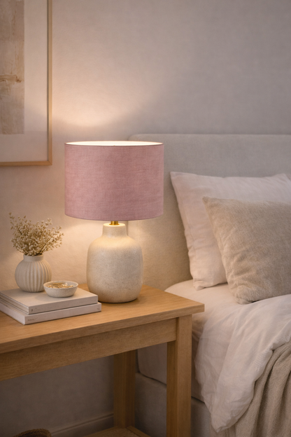 Pink Premium Linen Lampshade