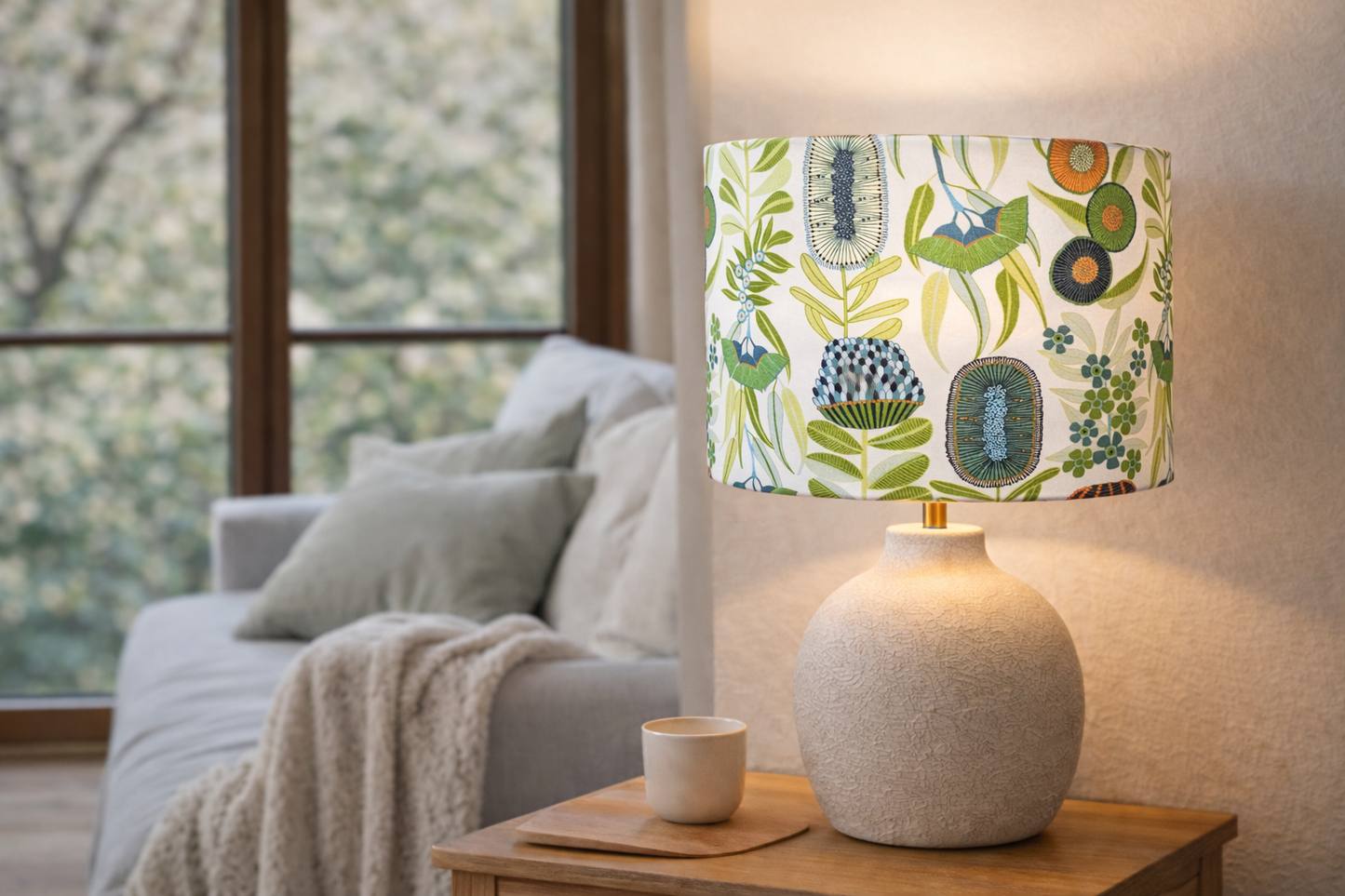 Green Australiana Lampshade
