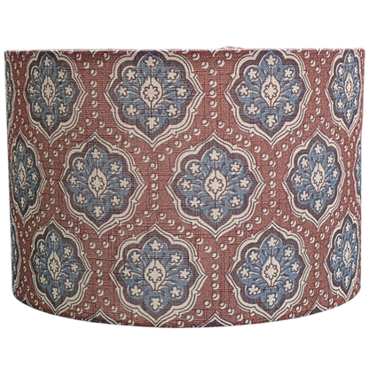 Decorative lampshade with a patterned design on a white background