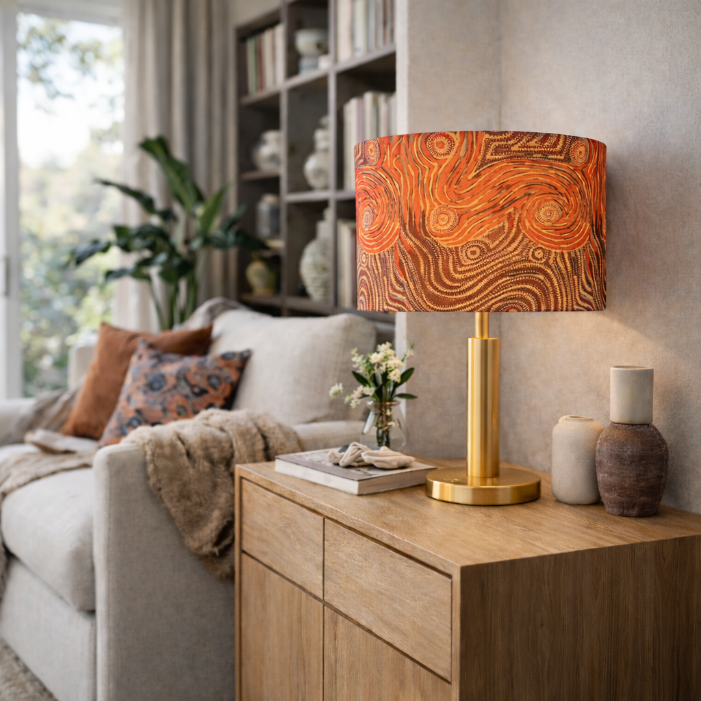 Indigenous Aboriginal Warlu Mina Mina Dreaming Lampshade