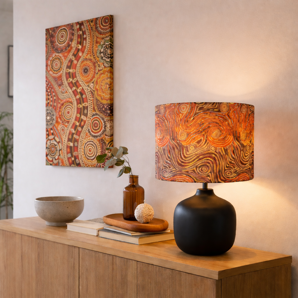Indigenous Aboriginal Warlu Mina Mina Dreaming Lampshade