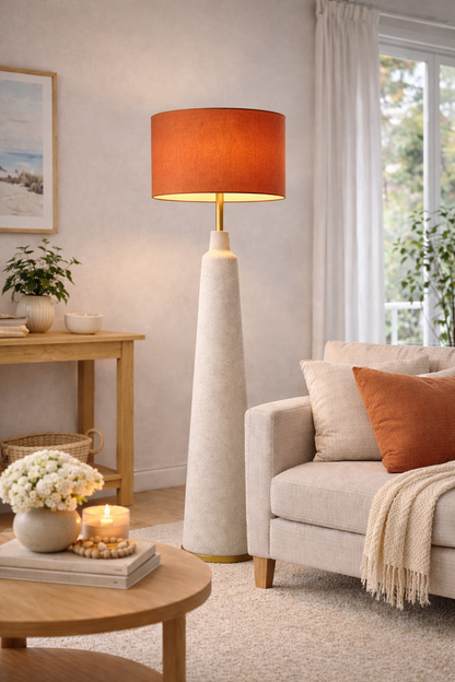 Orange Premium Linen Lampshade