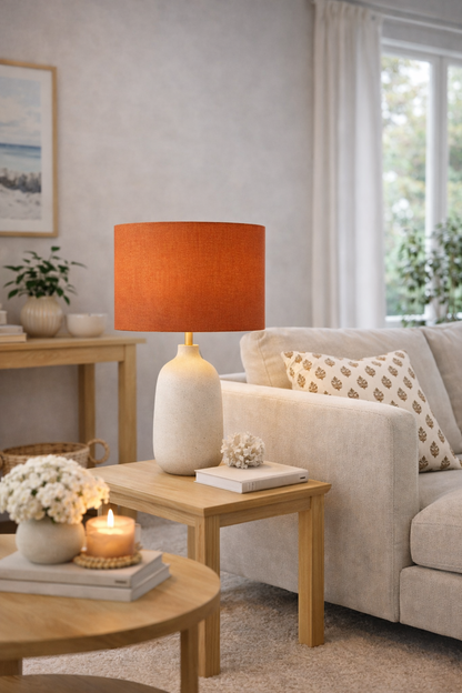 Orange Premium Linen Lampshade