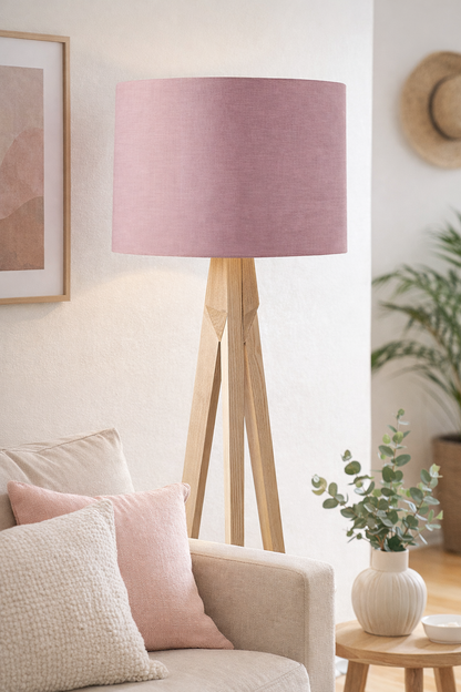 Pink Premium Linen Lampshade