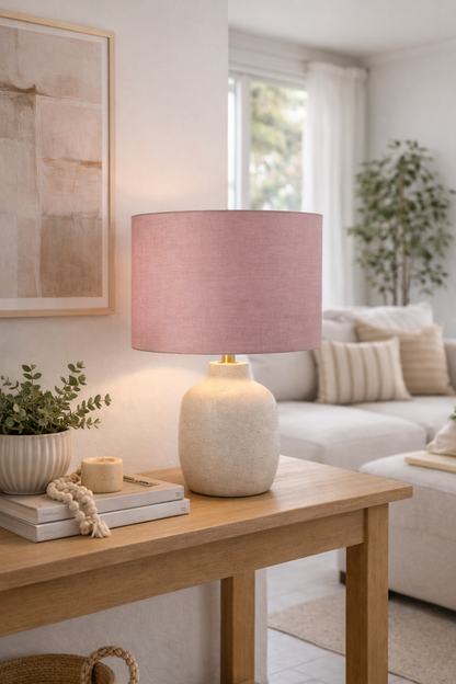 Pink Premium Linen Lampshade