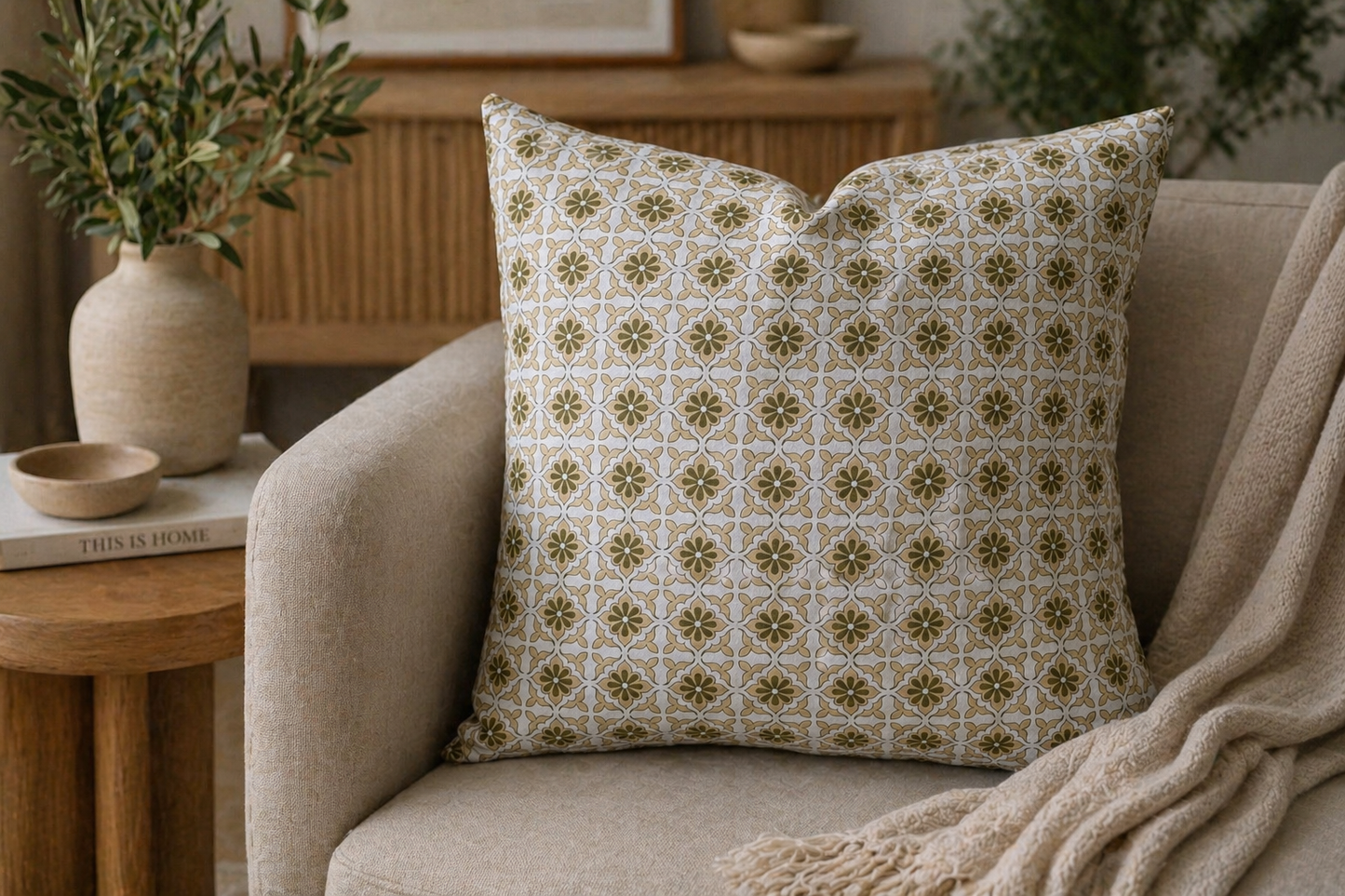 Siam Indian Block Print Cushion Cover