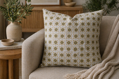 Siam Indian Block Print Cushion Cover