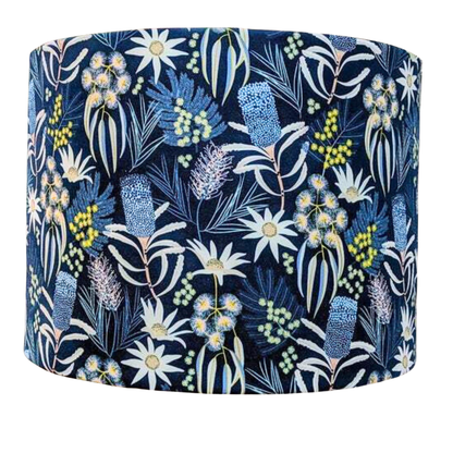 Blue Native Floral Lampshade