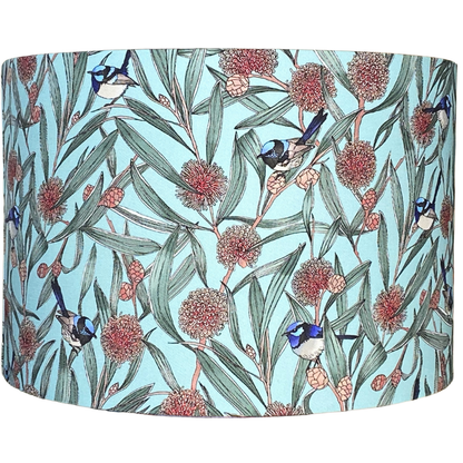 Blue Wren & Hakea Lampshade
