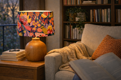 Wild Protea Blue Lampshade