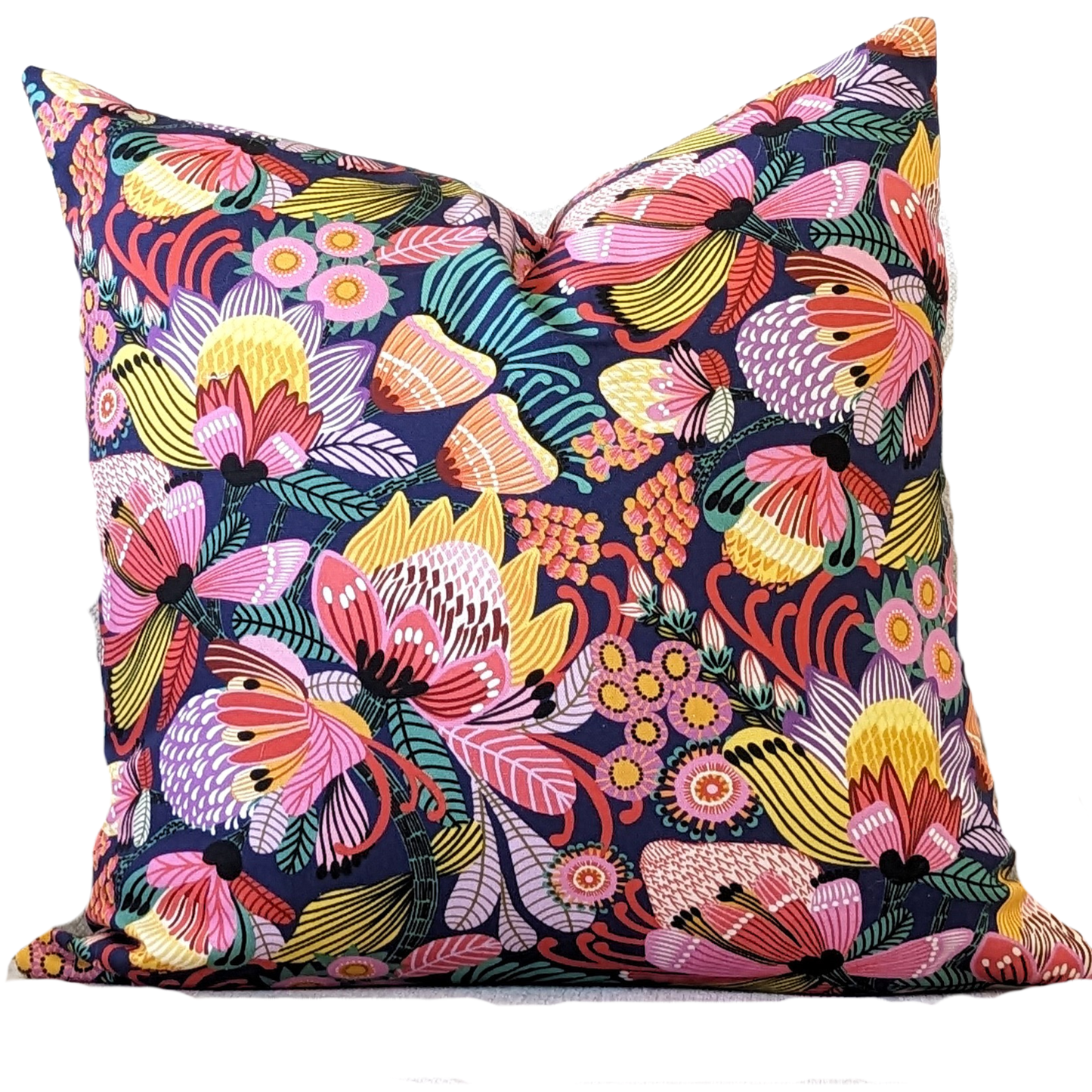 Wild Protea Blue Cushion Cover