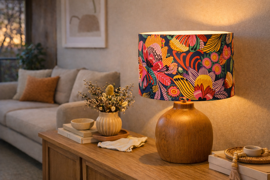 Wild Protea Blue Lampshade