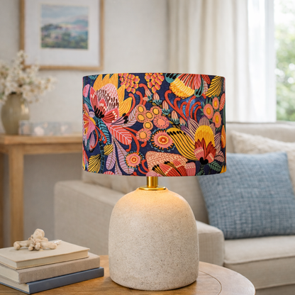 Wild Protea Blue Lampshade