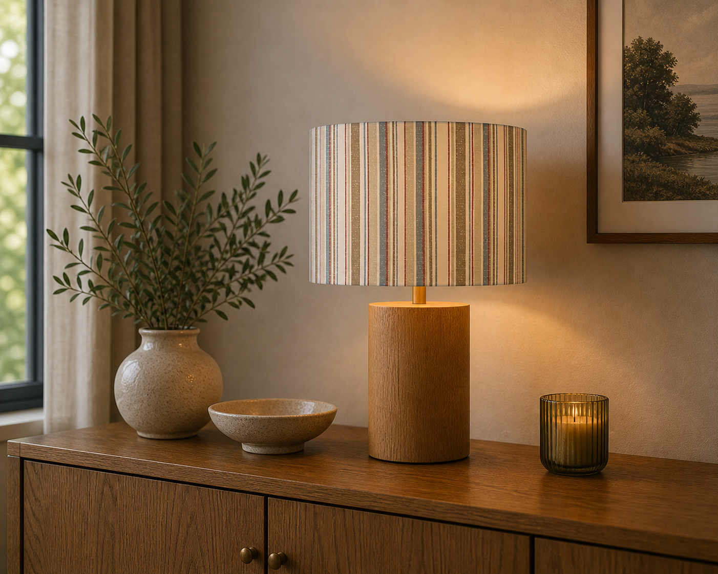 Nagari Indian Block Print Lampshade