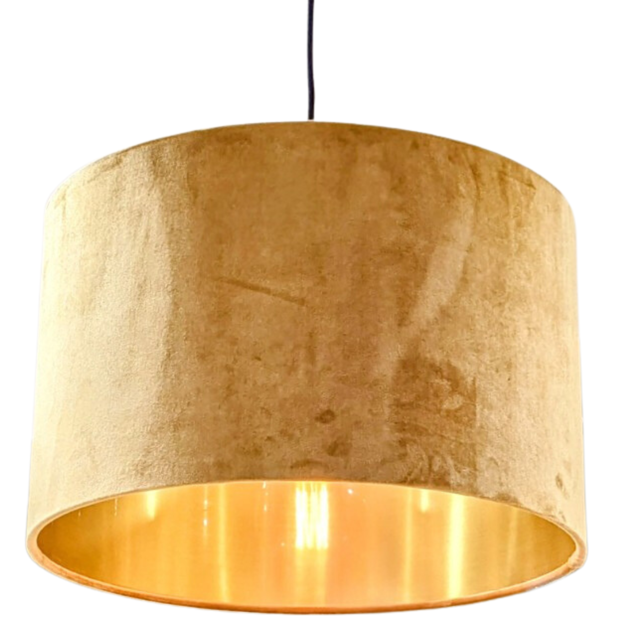 Citrine Velvet Ceiling Lampshade Emotive Collection