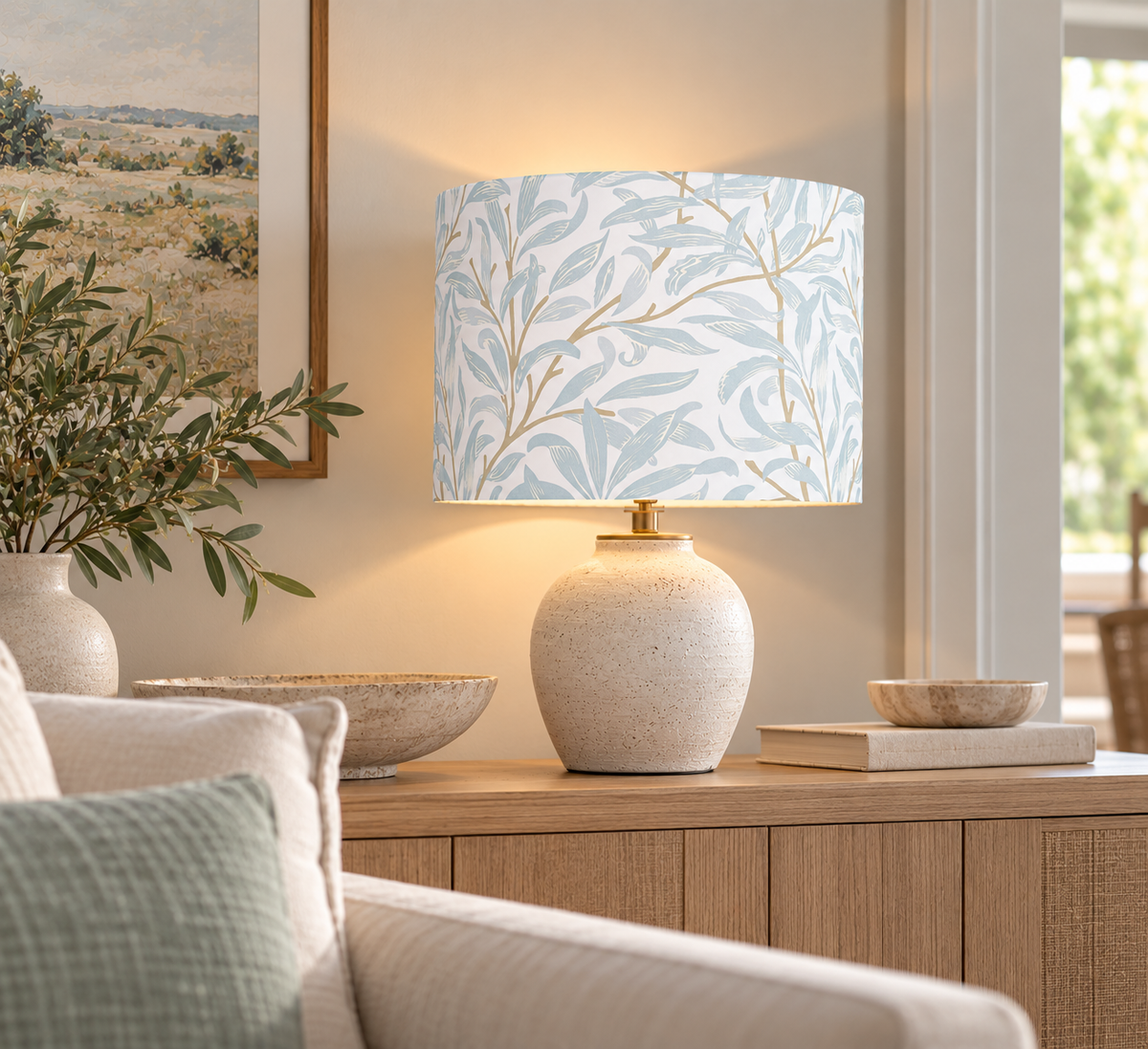 Load video: Behind the scenes of Emotive Collection's South Australian workshop, showing the process of making handmade fabric lampshades to order.