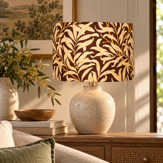 William Morris Willow Bough Brown Lampshade