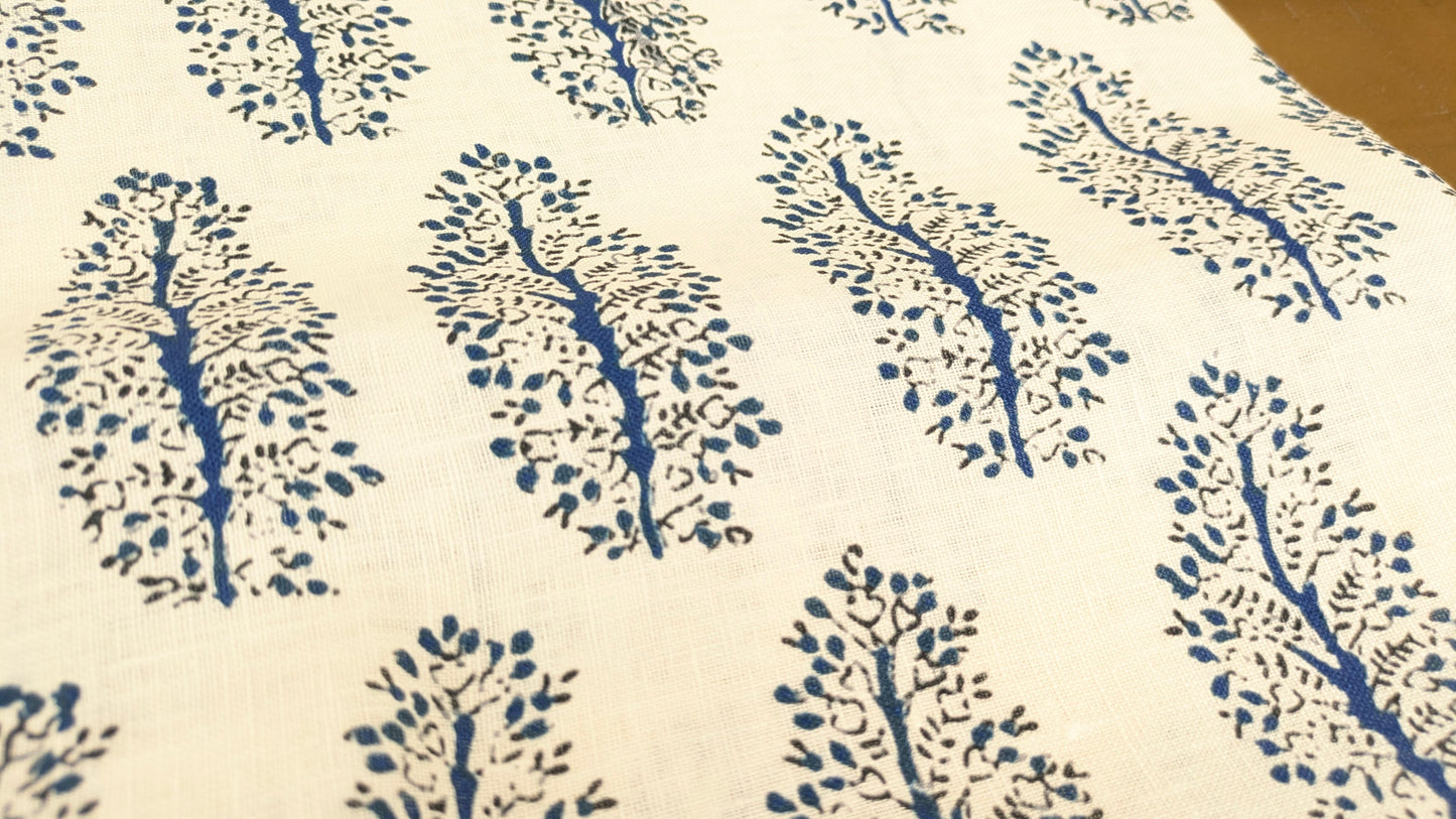 Pure linen - Lany Indian Block print fabric