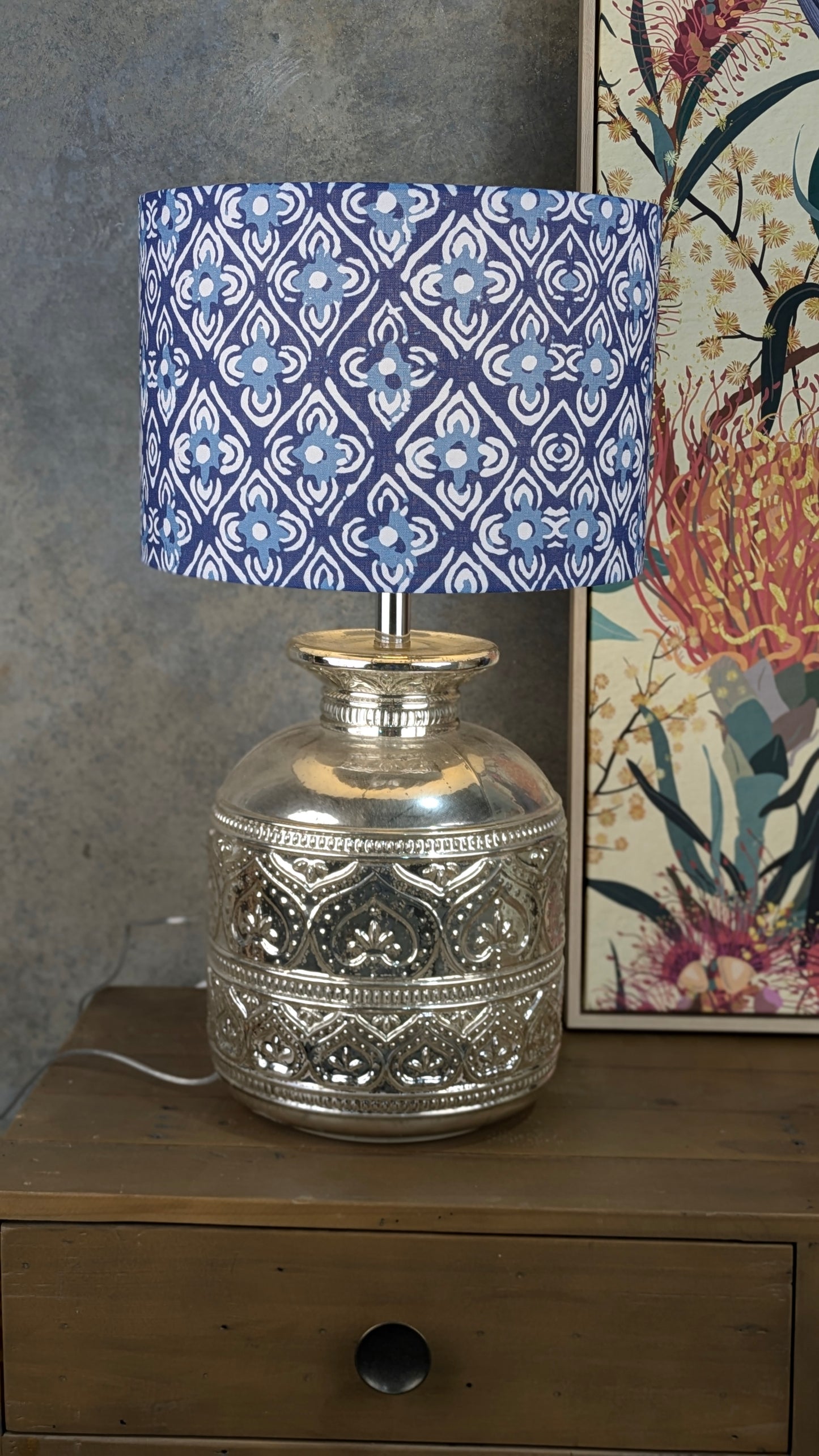 Amaya Indian Block Print Lampshade