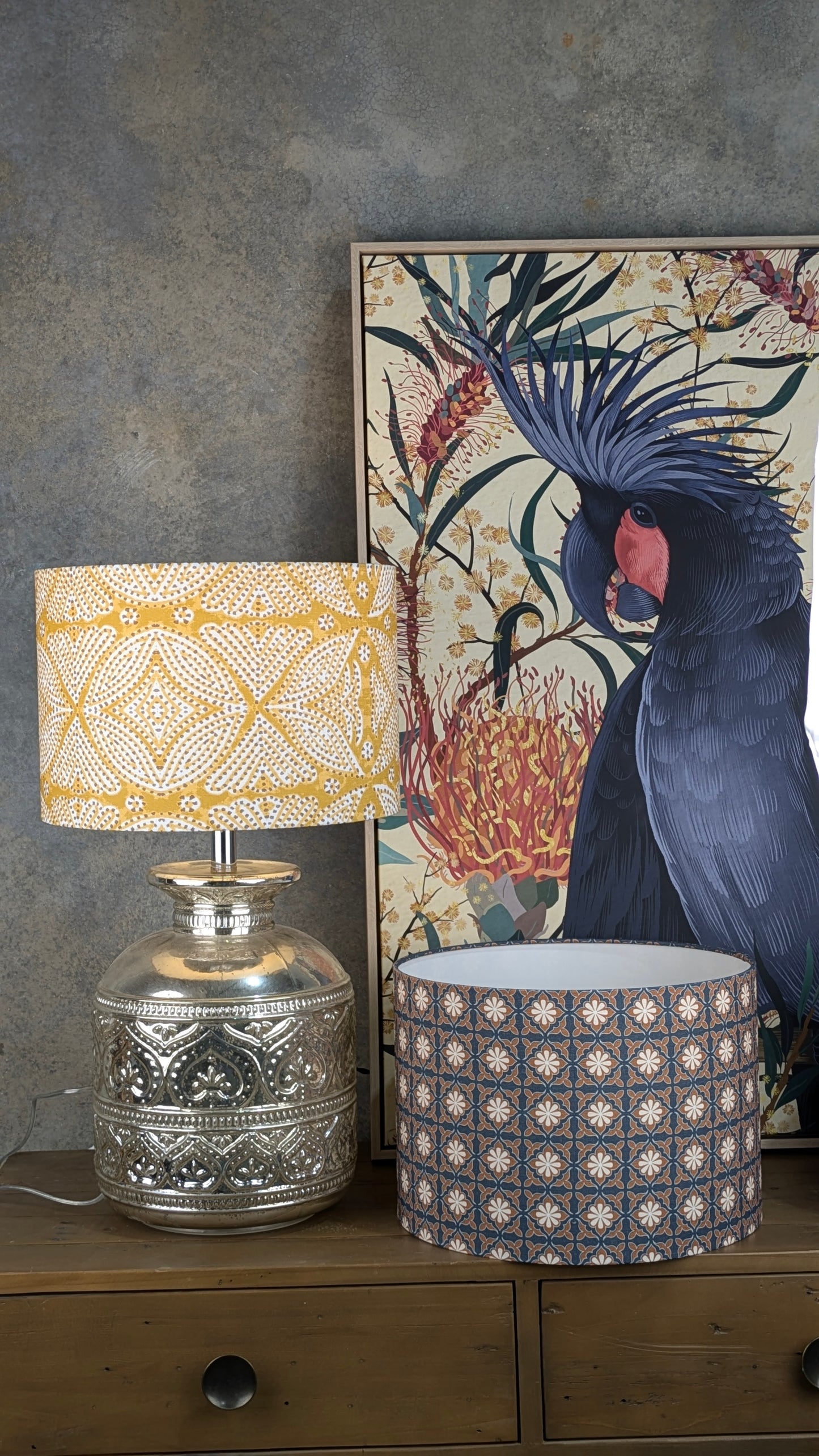 Leela Indian Block Print Lampshade