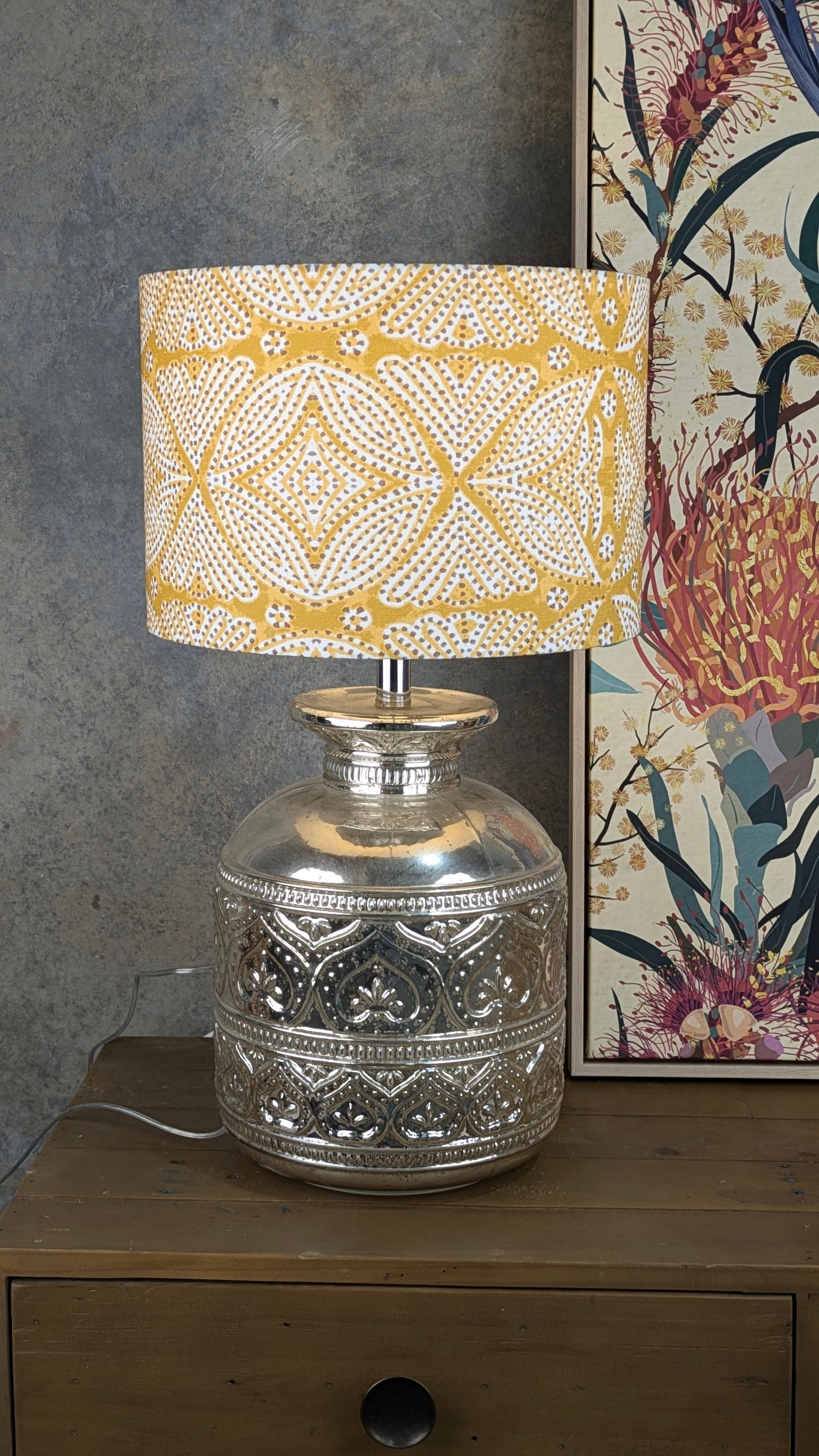 Leela Indian Block Print Lampshade